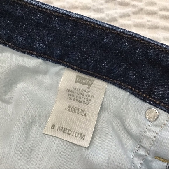 LEVI'S 545 Womens Dark Denim Low Boot Cut Stretch Jeans - Picture 7 of 10